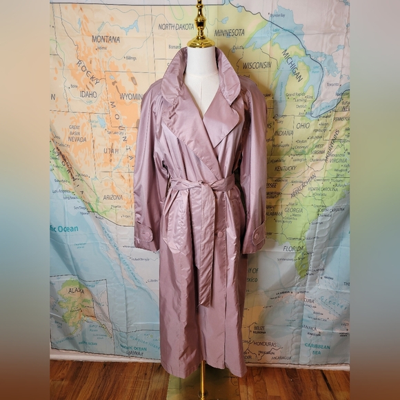 British Mist Jackets & Blazers - British Mist Women's Laveder Trench Coat Size 14
